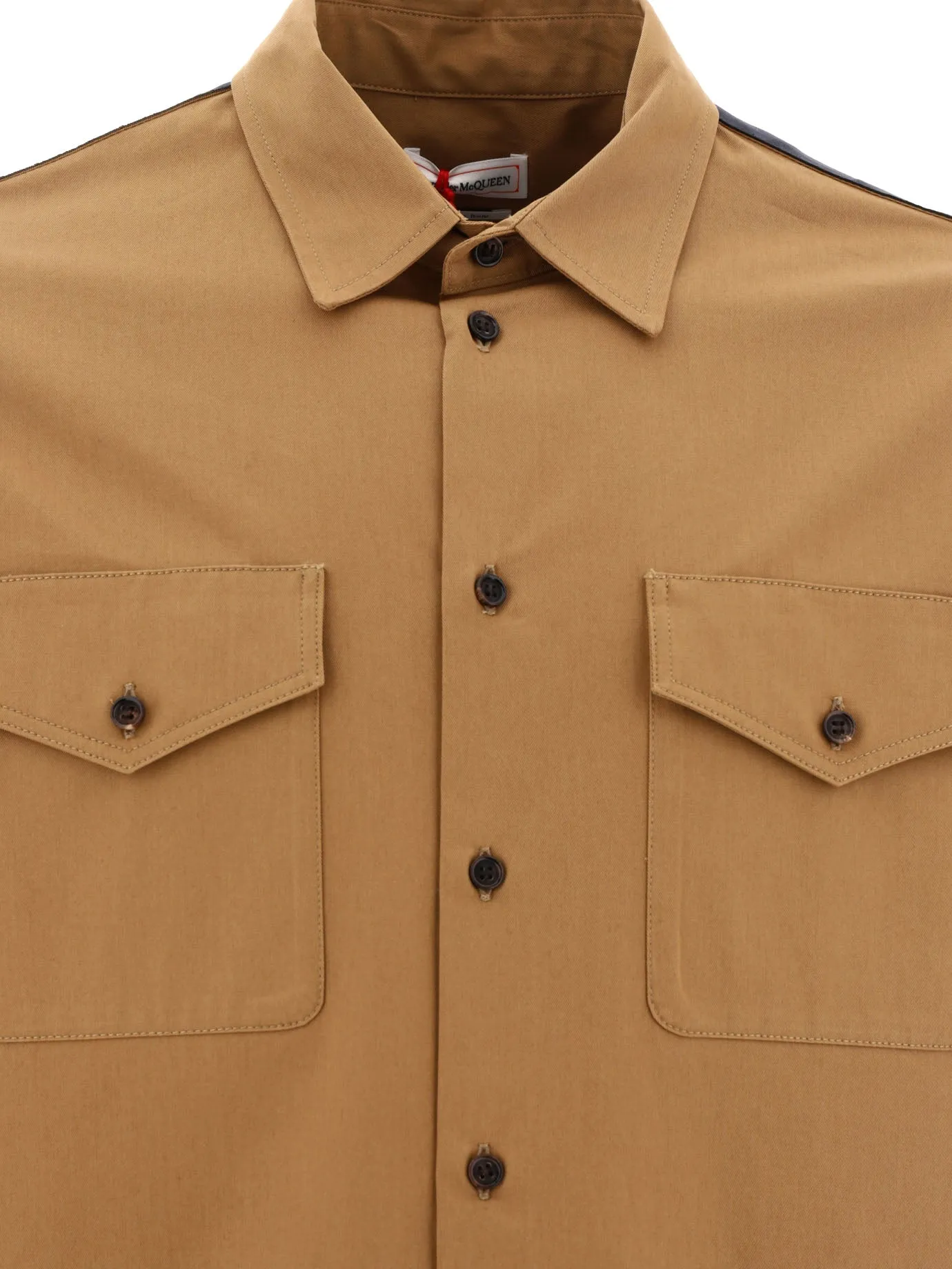 Alexander McQueen Overshirt Jacket With Logo Detail