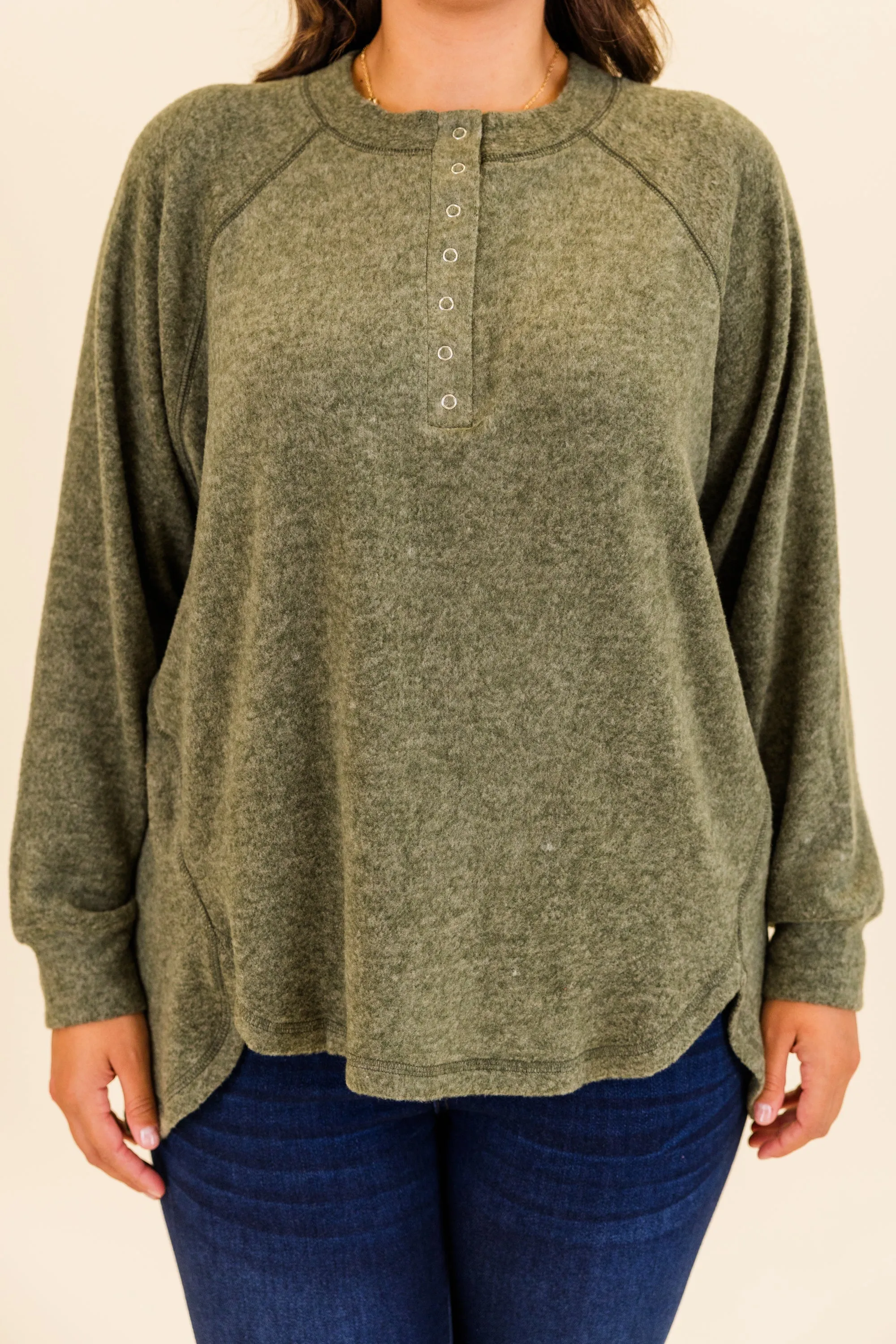 All The Feels Pullover, Dark Olive