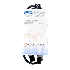 American DJ AC5PDMX3PRO Accu-Cable 5-Pin Pro DMX Cable (3')