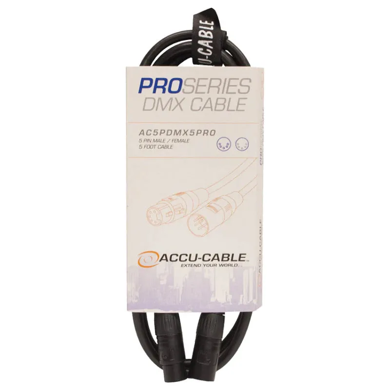 American DJ AC5PDMX5PRO Pro Series 5-Pin DMX Cable (5')