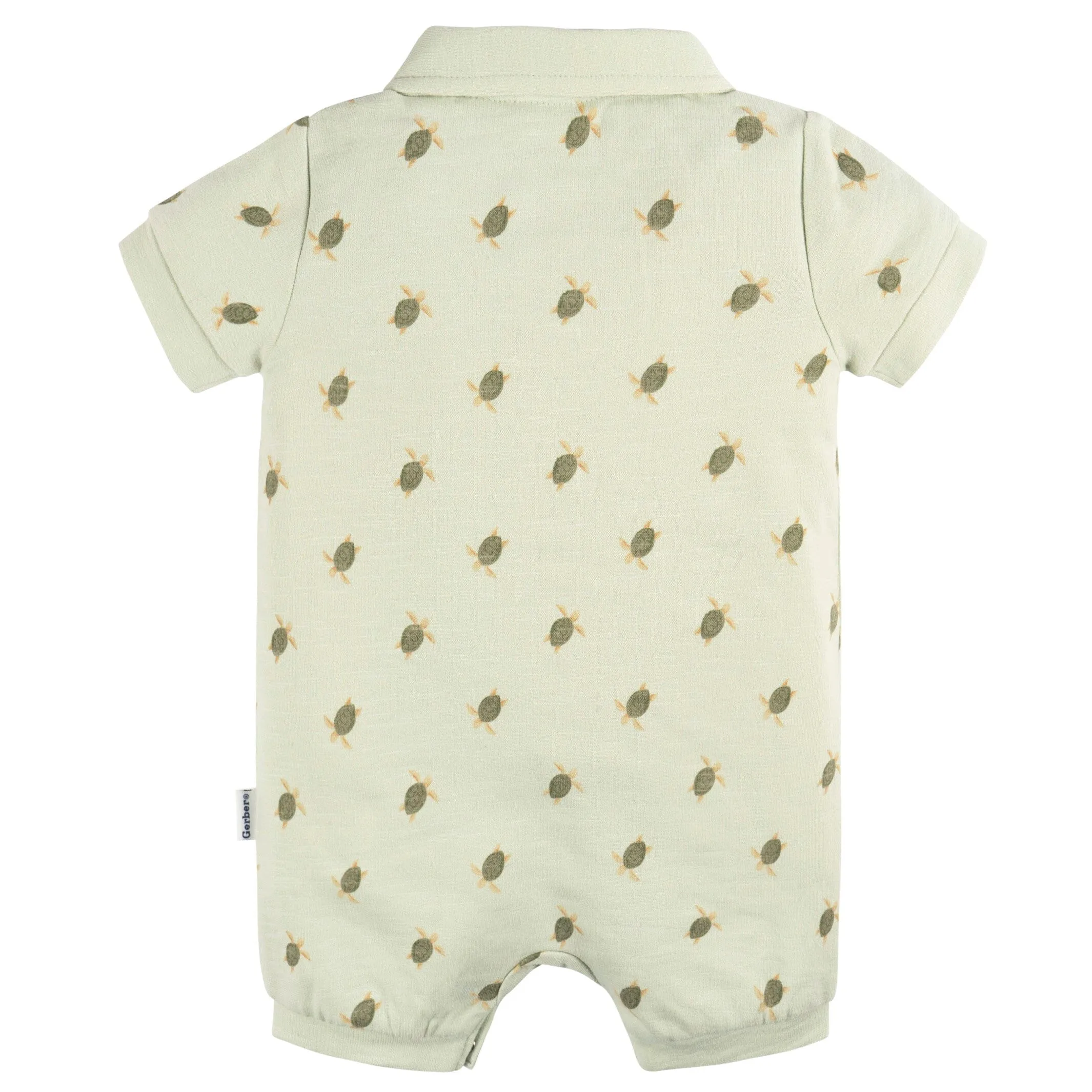 Baby Boys Turtle Collared Romper