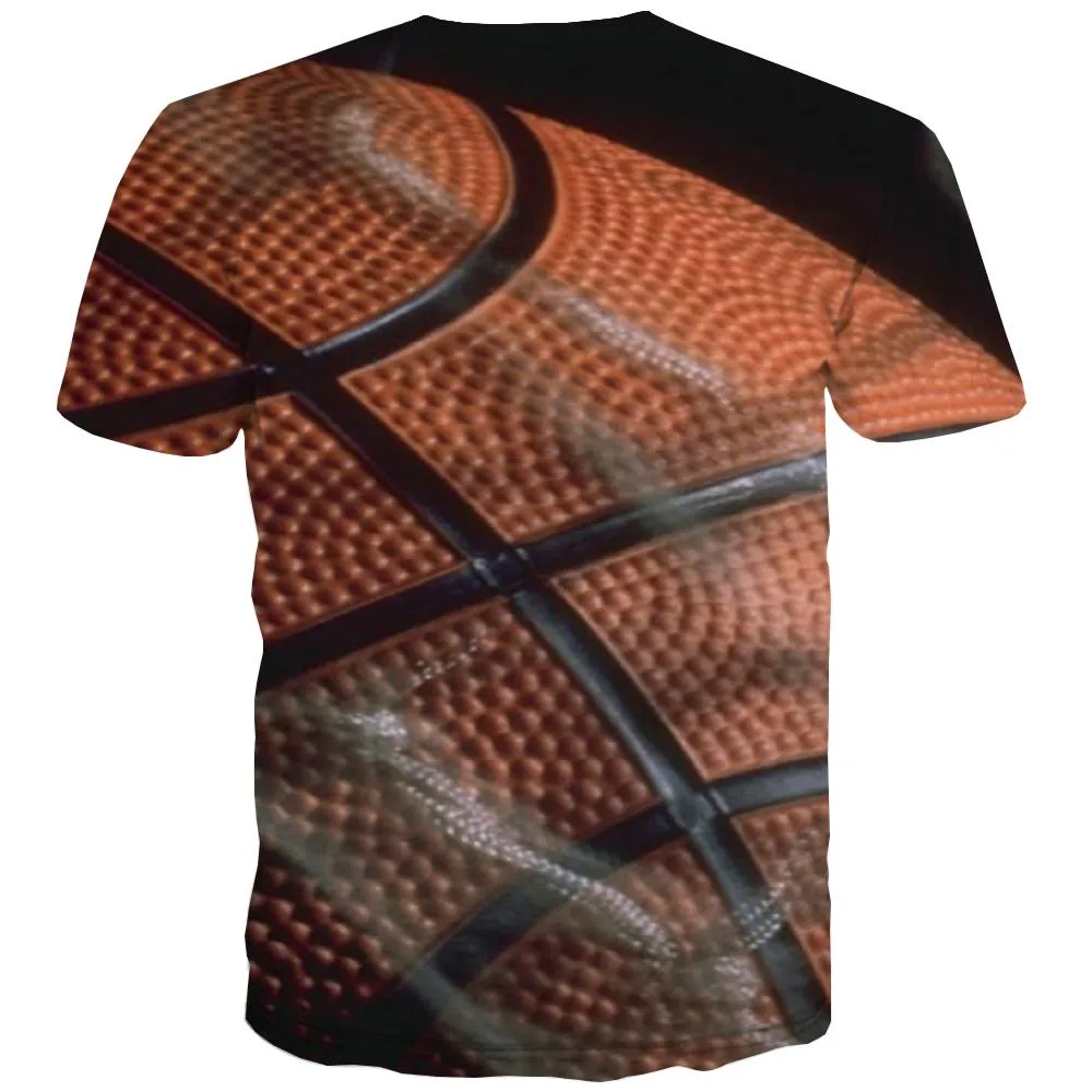 Basketball T-shirt Men Night View Tshirt Anime Galaxy Tshirts Novelty City Tshirts Cool