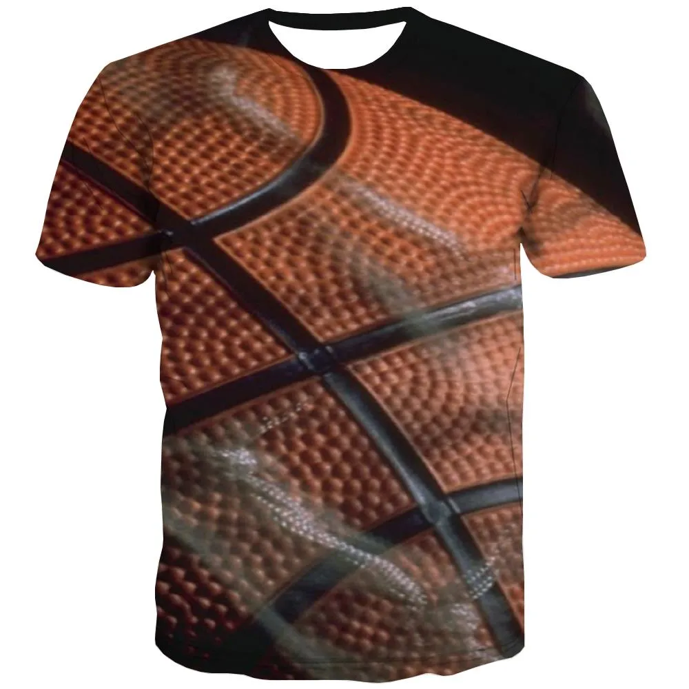 Basketball T-shirt Men Night View Tshirt Anime Galaxy Tshirts Novelty City Tshirts Cool