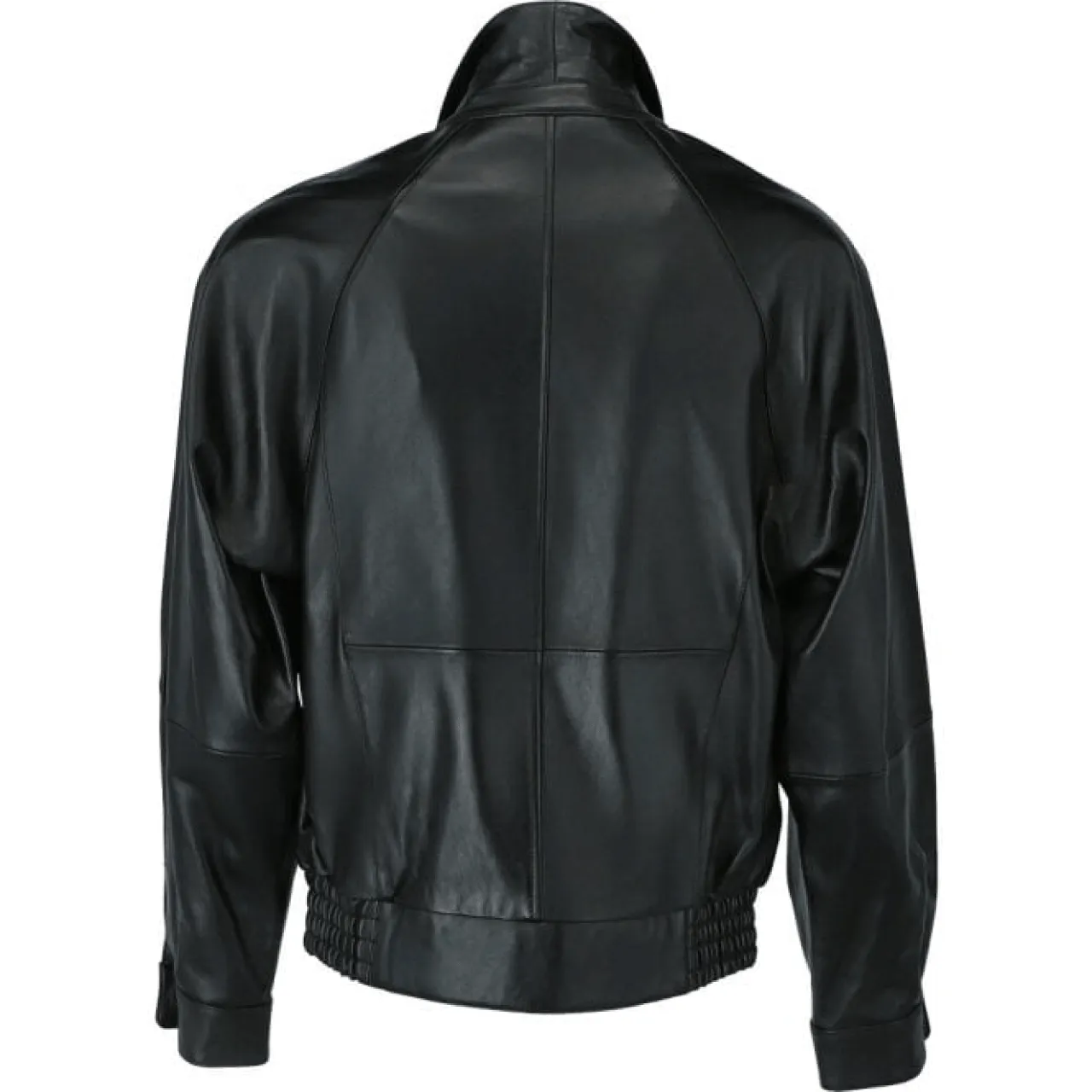 Black genuine lambskin leather jacket for men