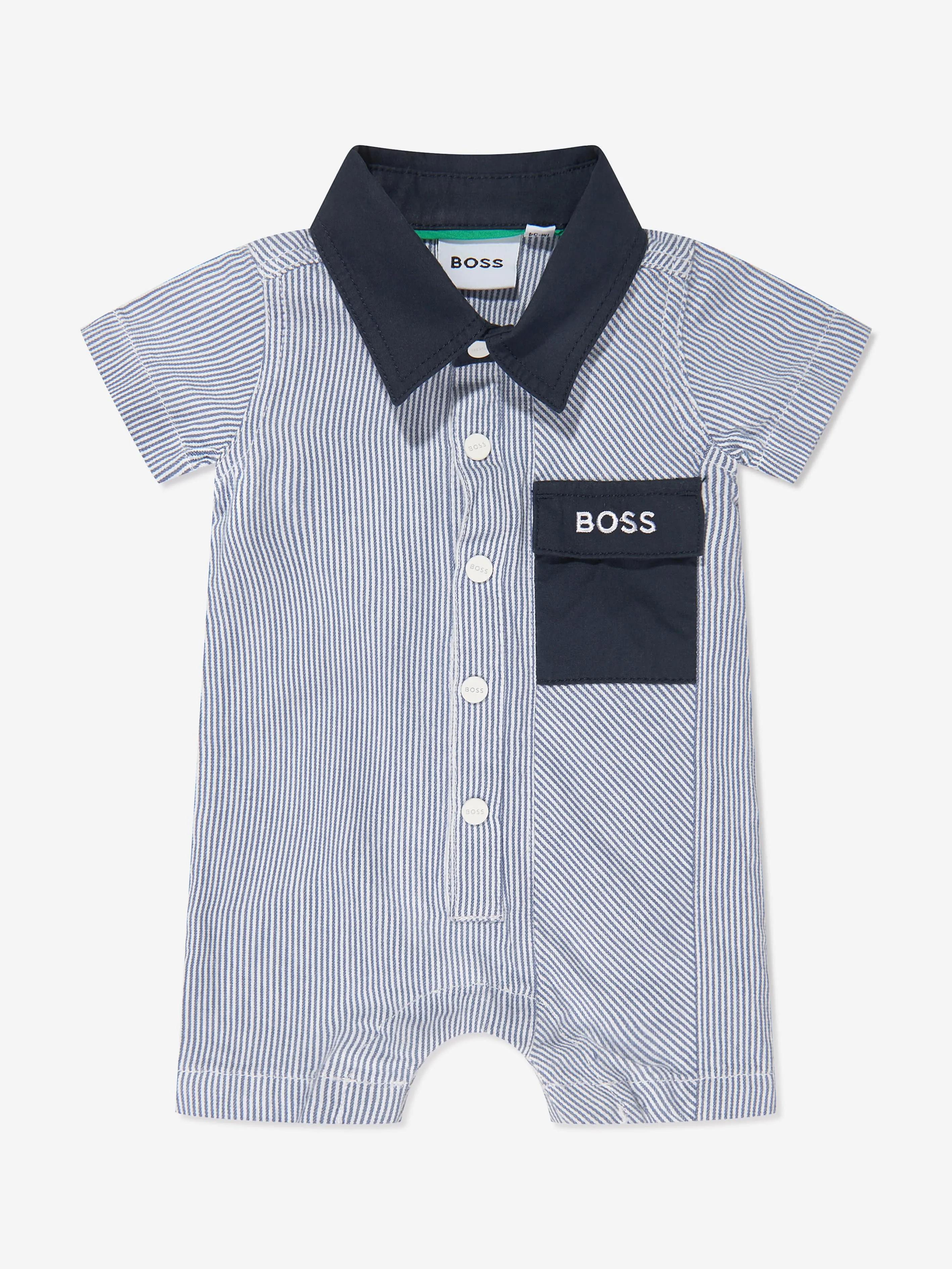 BOSS Baby Boys Romper Gift Set in Blue