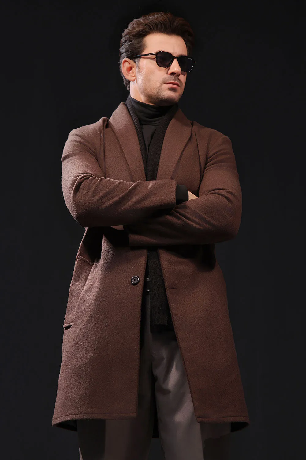 Brown Wool Over Coat