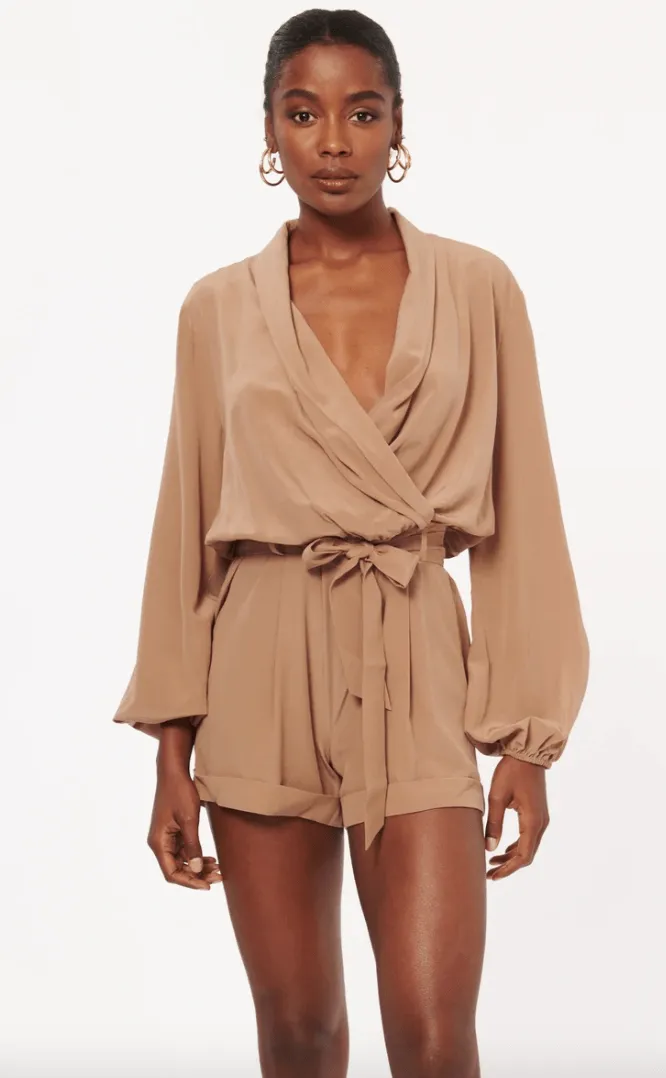 Cami NYC Elyssa Romper in Beachwood