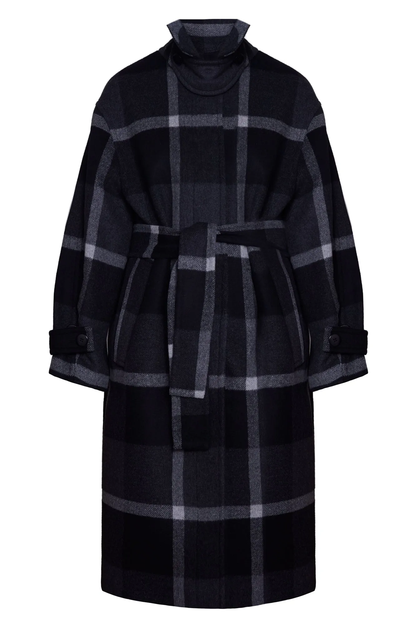 CITY WOOL COAT IN CHECKS