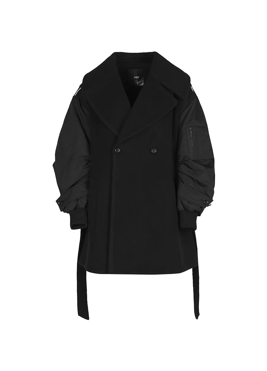 Coat / JNBY Midi Notched-collar Wool-blend Coat