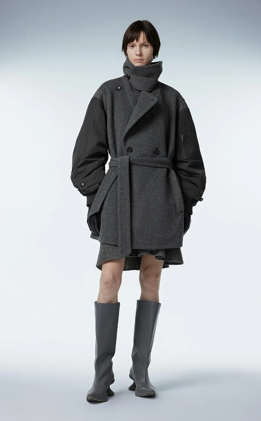 Coat / JNBY Midi Notched-collar Wool-blend Coat