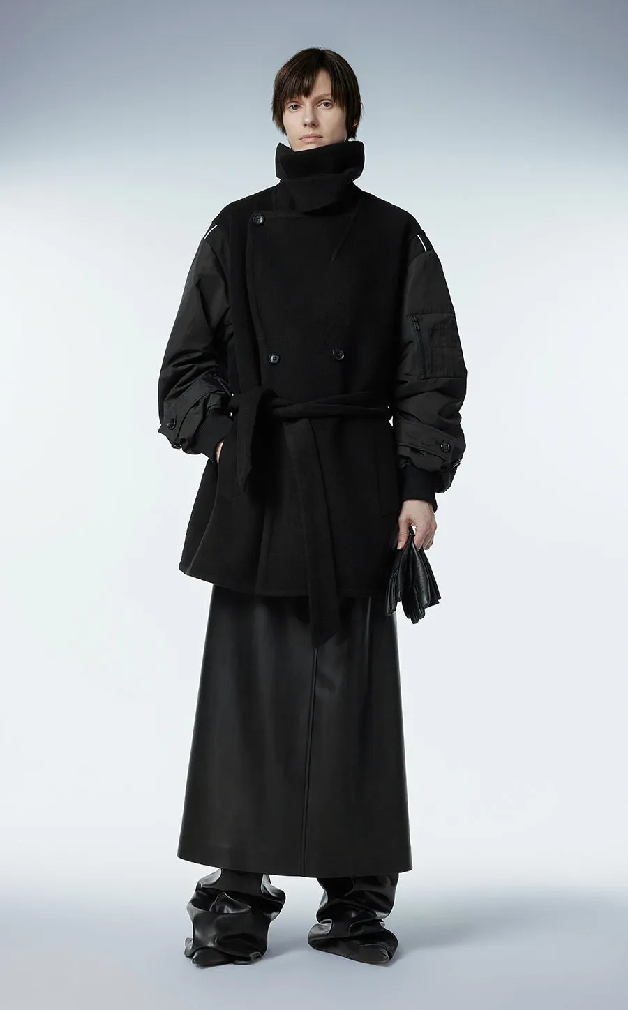 Coat / JNBY Midi Notched-collar Wool-blend Coat