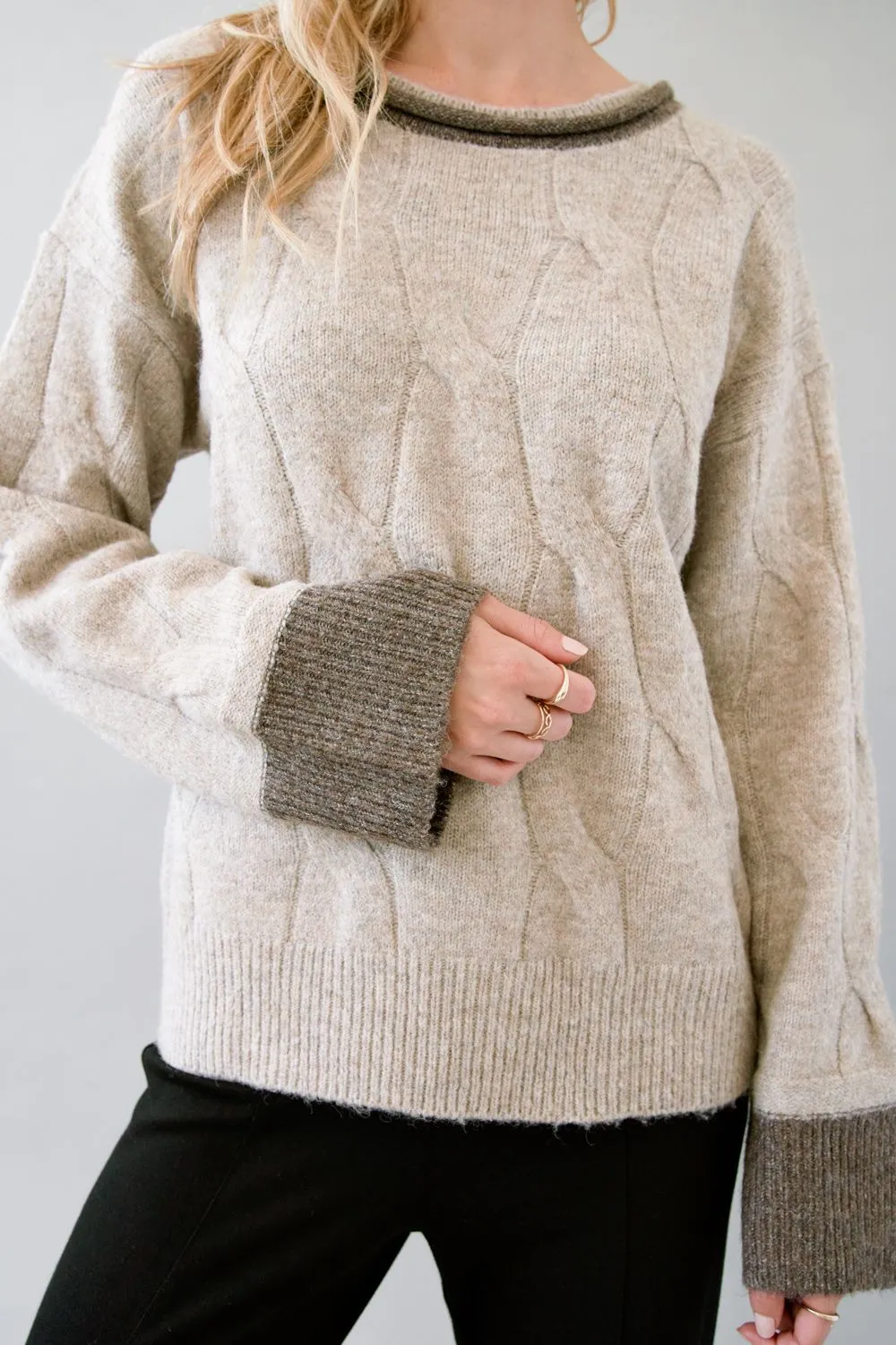 Contrast Pullover