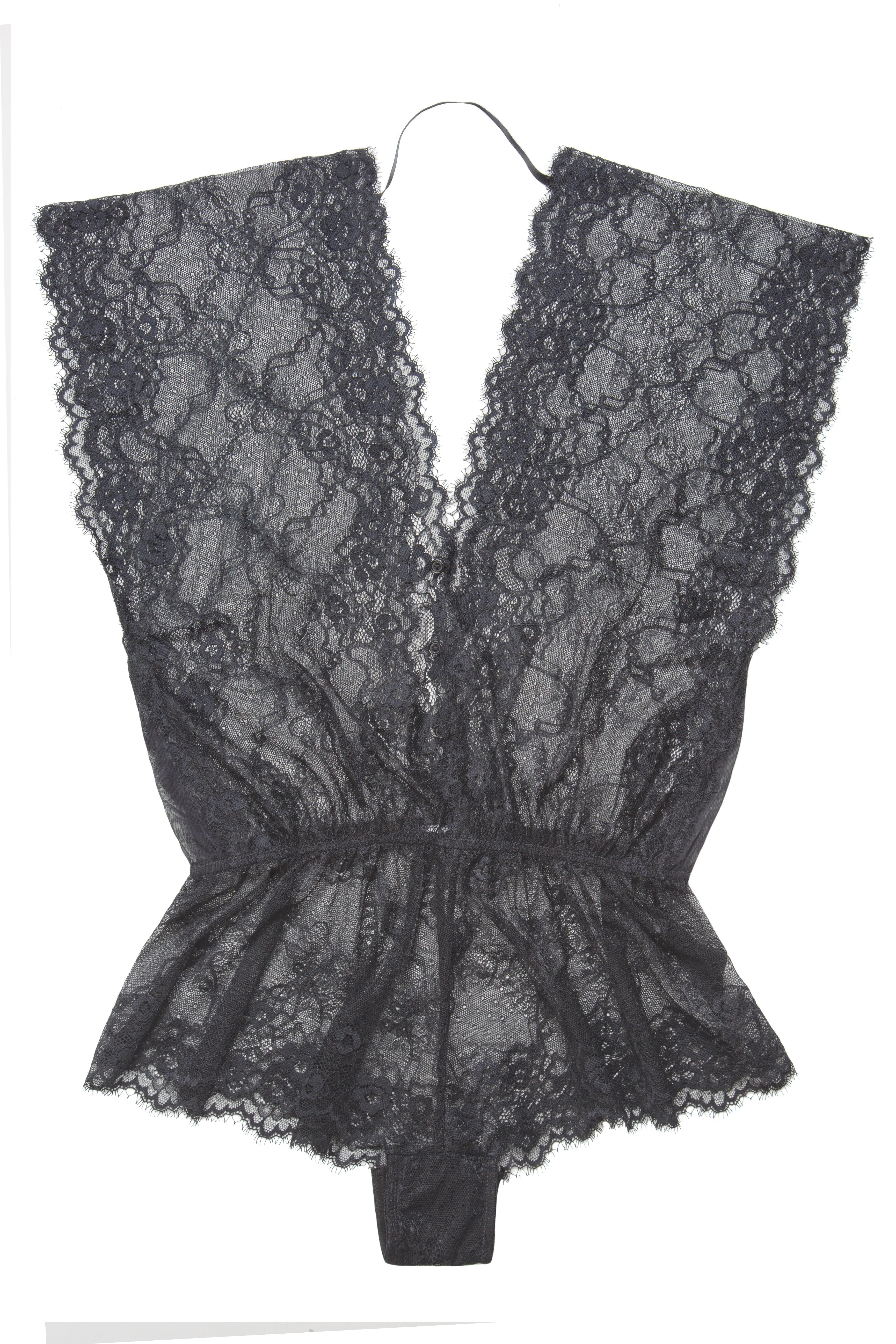 Coquette 7219 Lace V Neck Romper