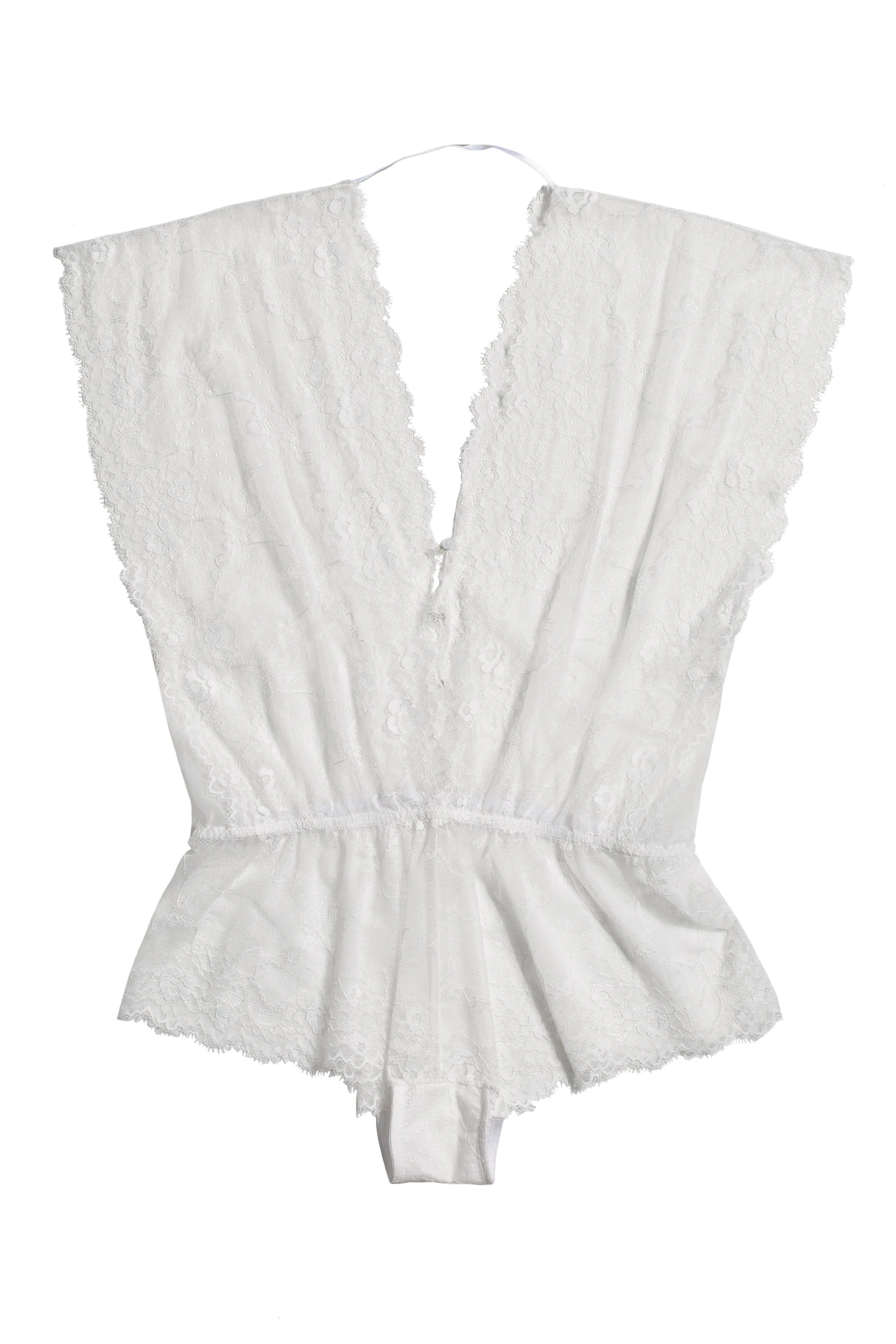 Coquette 7219 Lace V Neck Romper