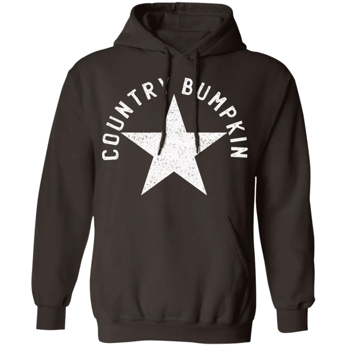 Country Bumpkin White Distressed Star Pullover Hoodie