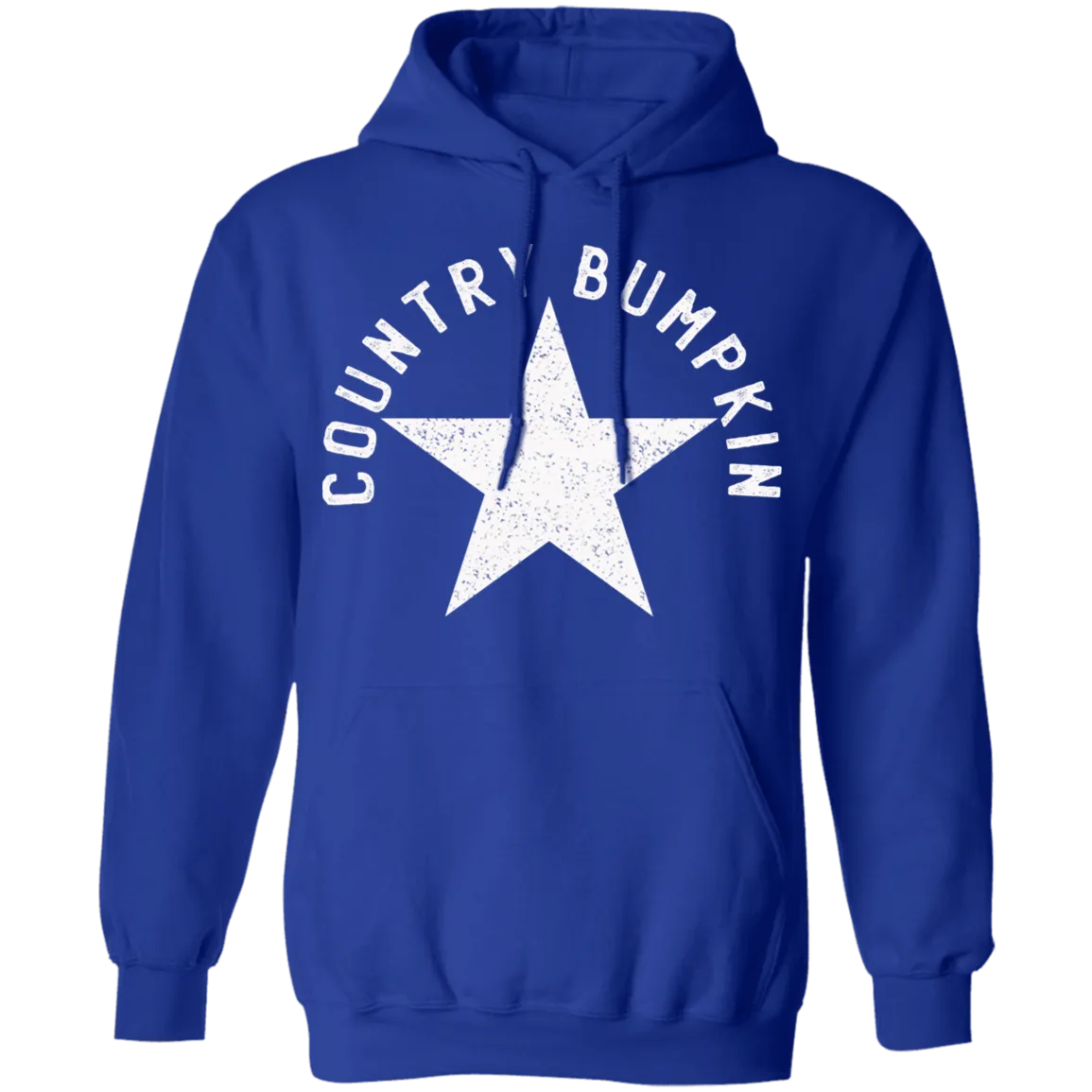 Country Bumpkin White Distressed Star Pullover Hoodie