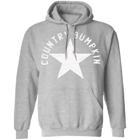 Country Bumpkin White Distressed Star Pullover Hoodie