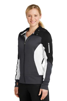 Crux - Sport-Tek® Ladies Tech Fleece Colorblock Full-Zip Hooded Jacket (LST245)