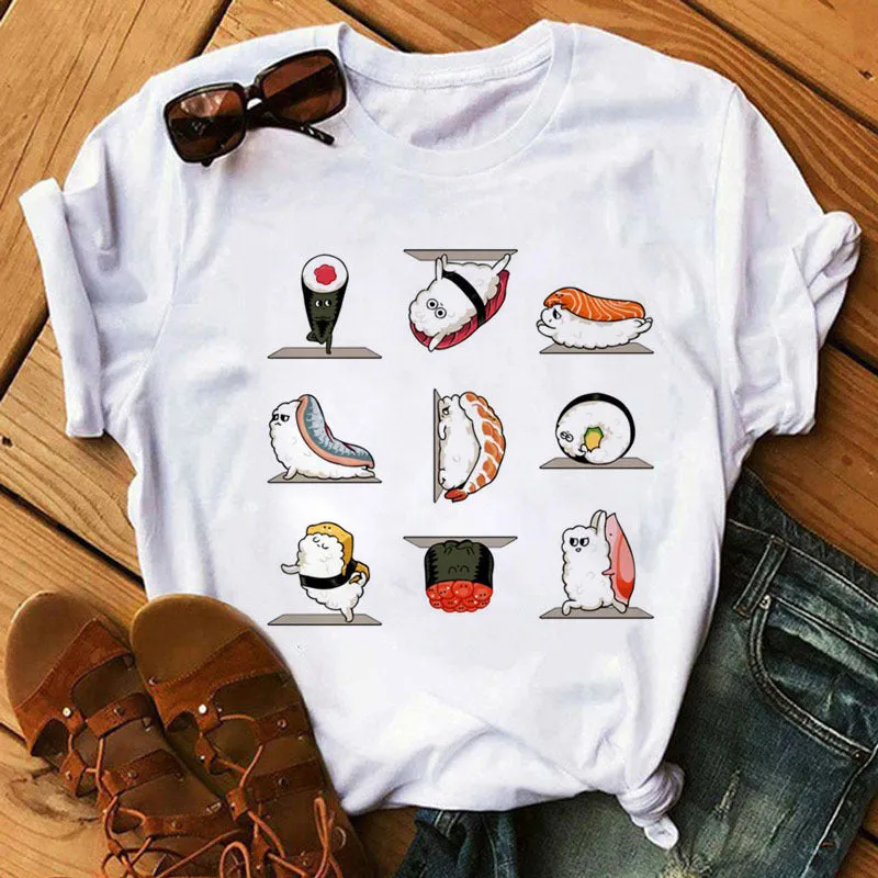 Cute Sushi Hug Short Sleeve T-shirts