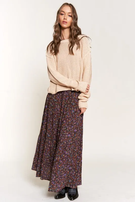 Dark Brown Maxi Skirt