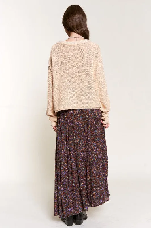 Dark Brown Maxi Skirt