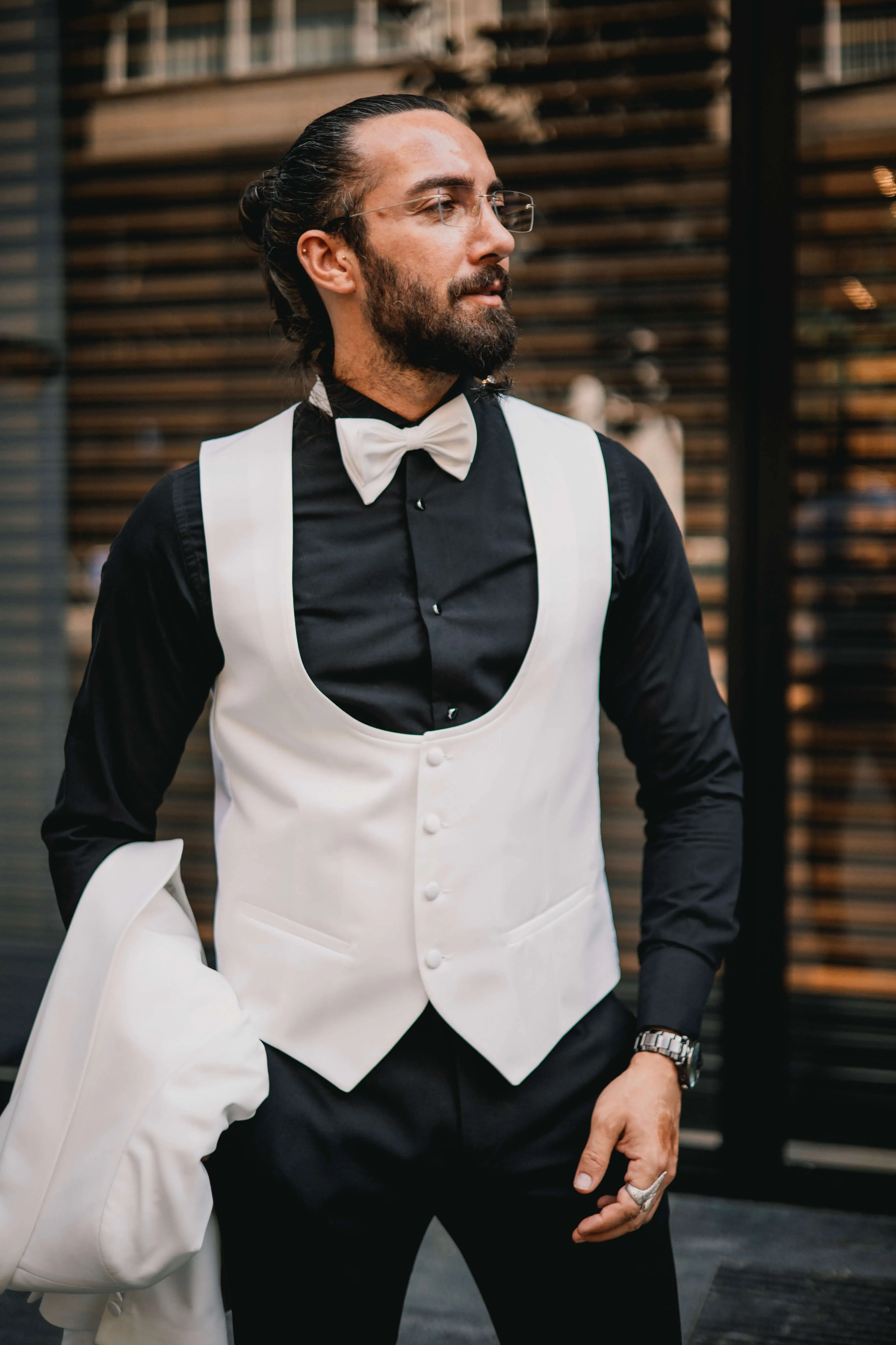 Designer Black and White Tuxedo