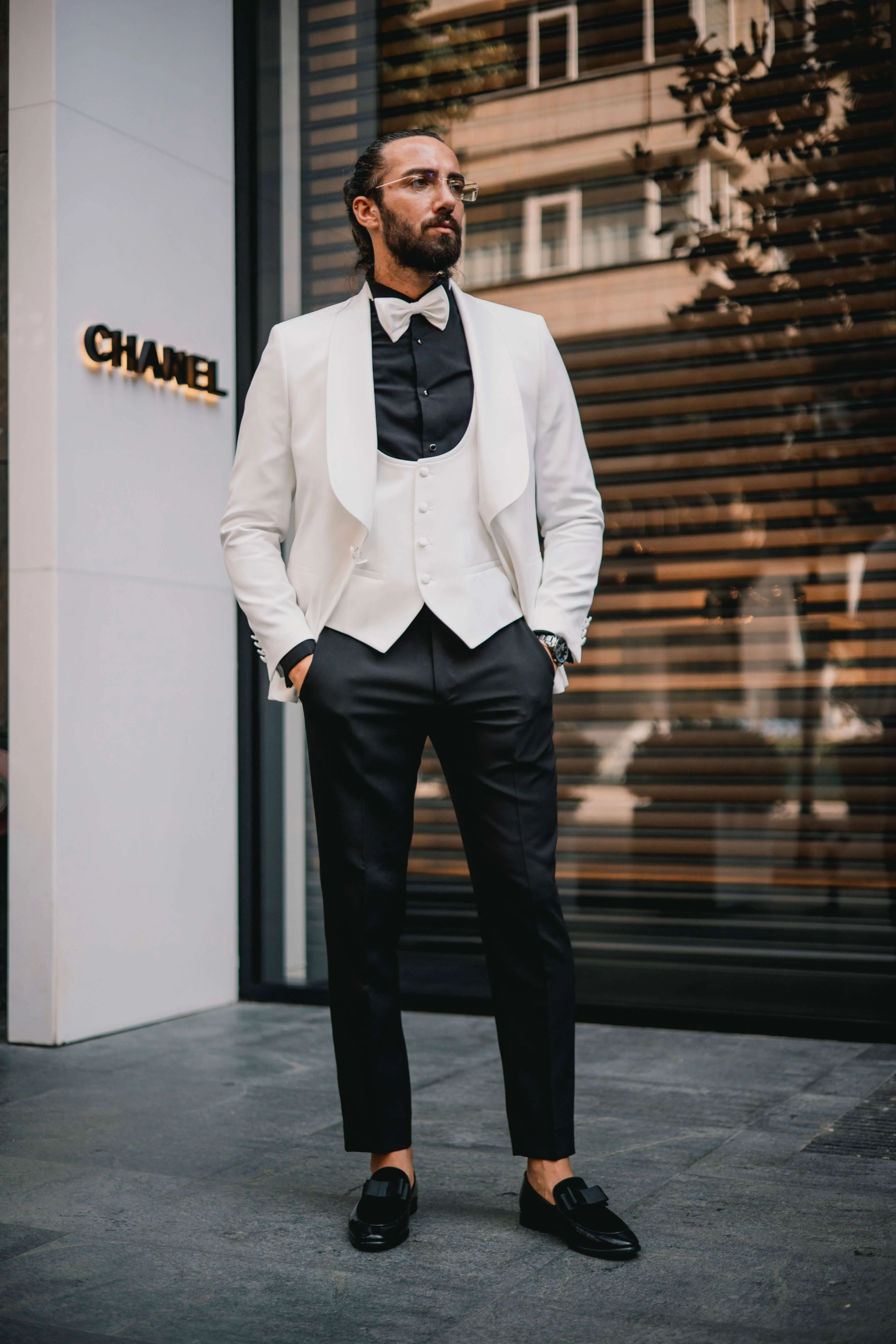 Designer Black and White Tuxedo