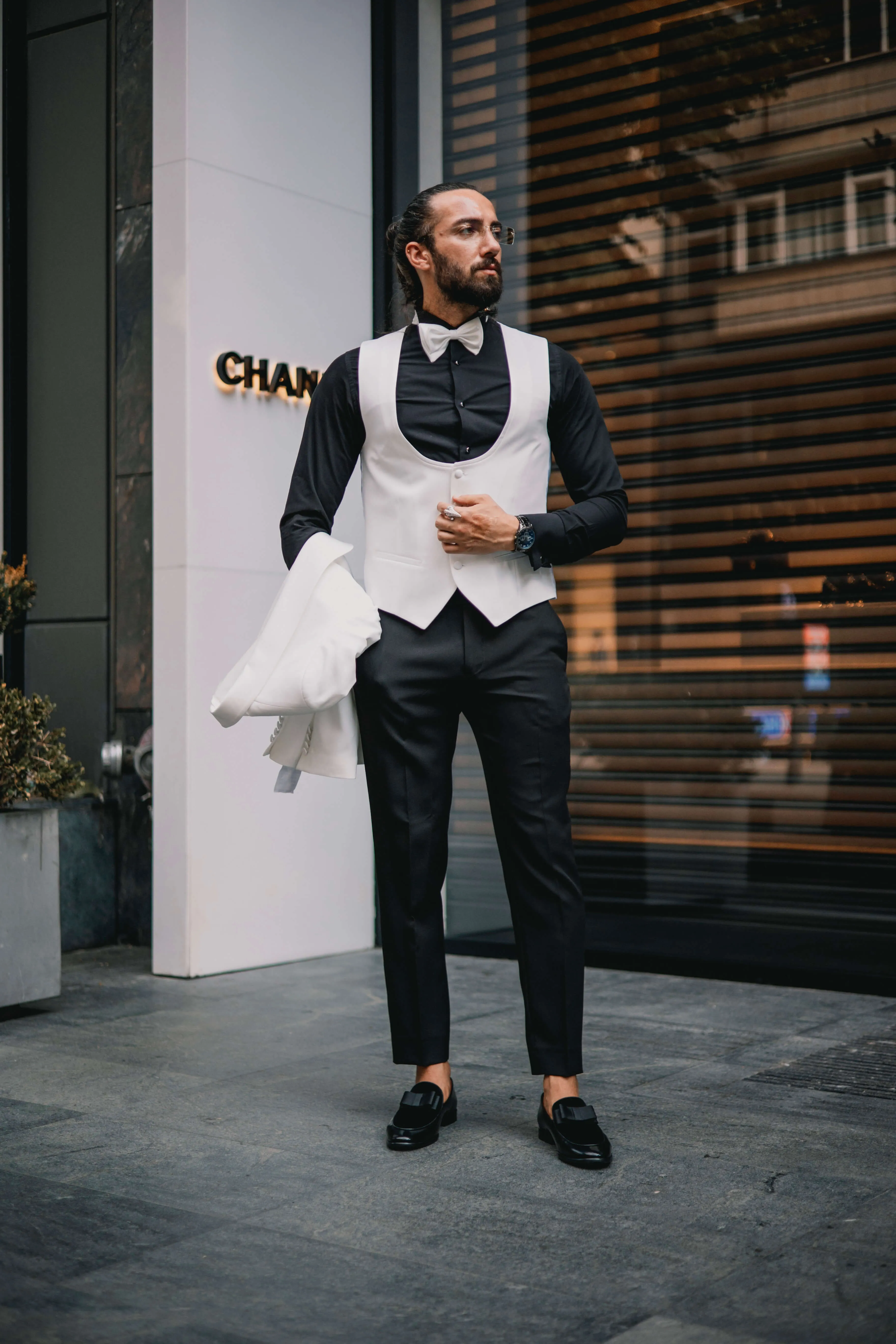 Designer Black and White Tuxedo