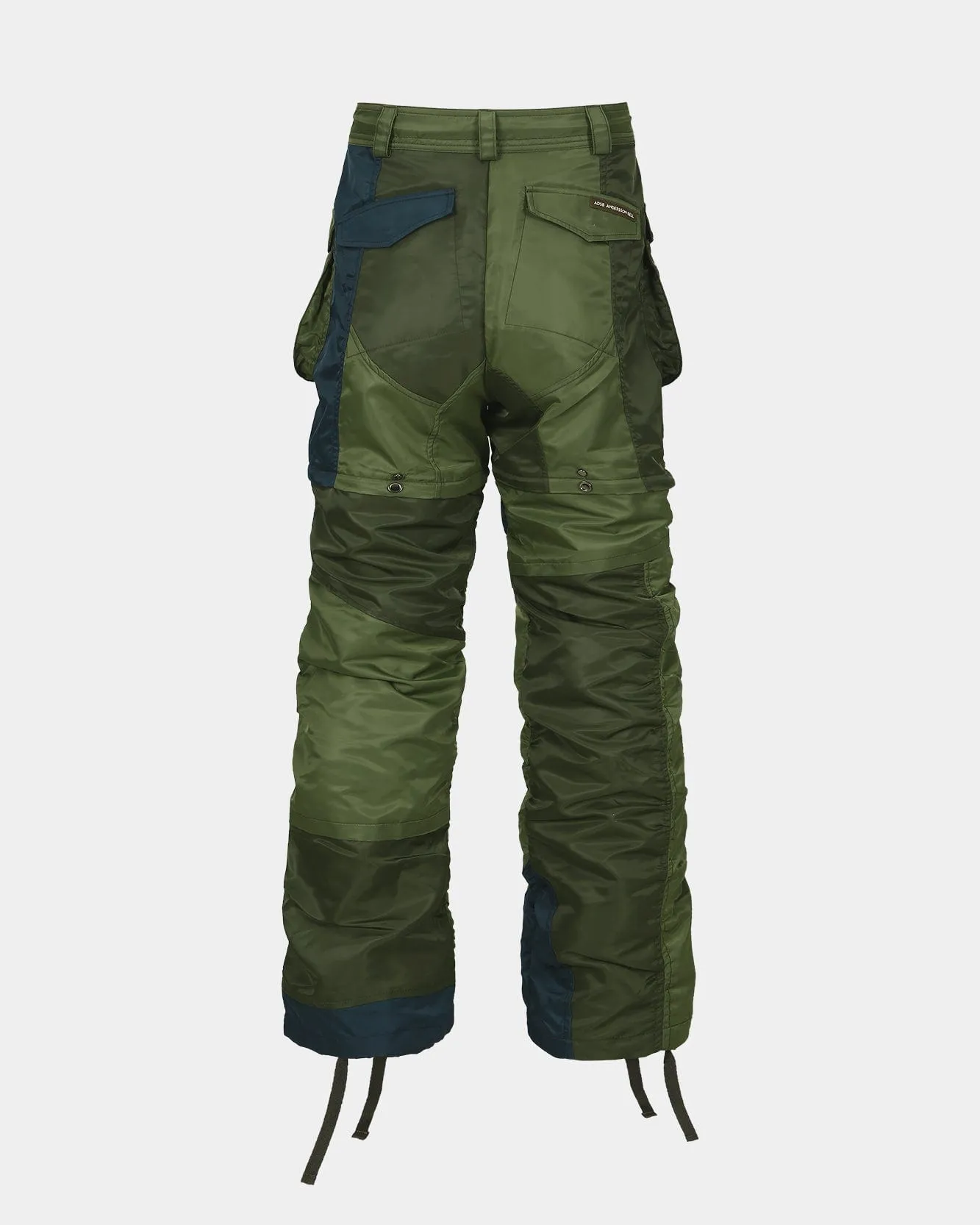 DETACHABLE PATCHWORK CARGO PANTS apa728m(KHAKI MULTI)