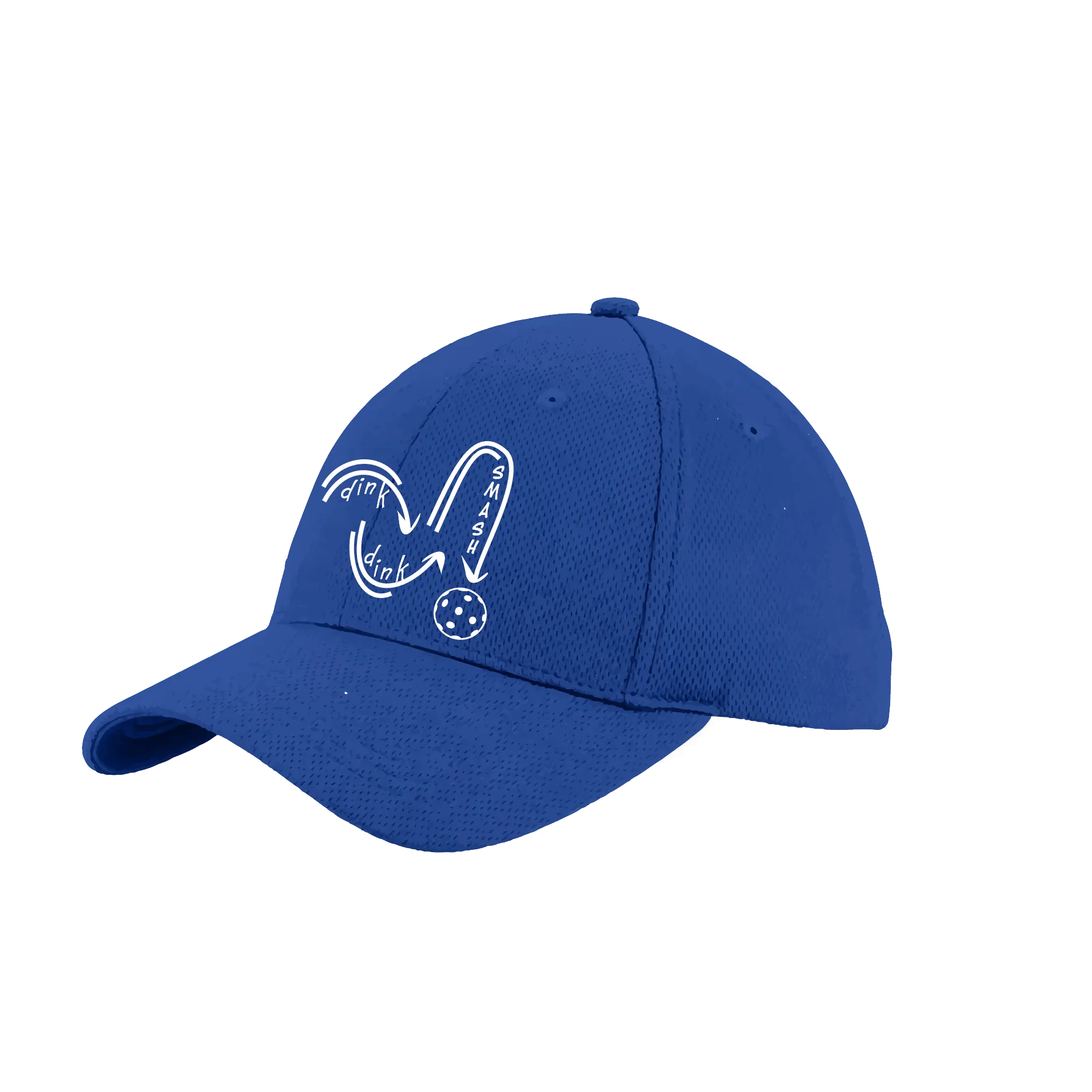 Dink Dink Smash (White) Customizable | Pickleball Hat | Moisture-Wicking 100% Polyester