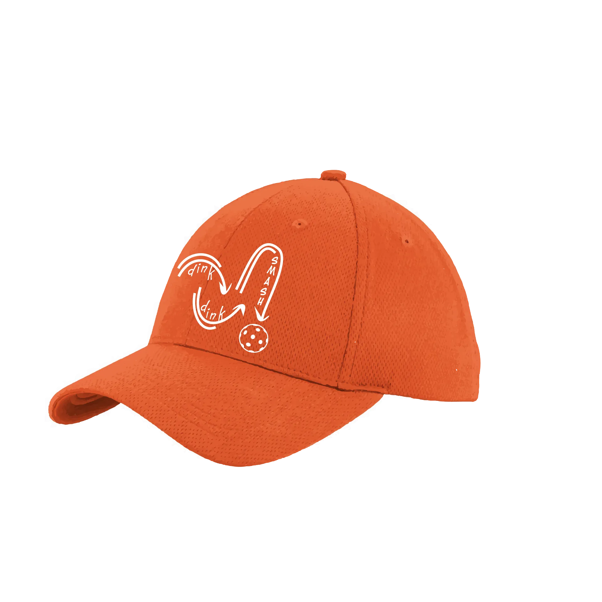 Dink Dink Smash (White) Customizable | Pickleball Hat | Moisture-Wicking 100% Polyester