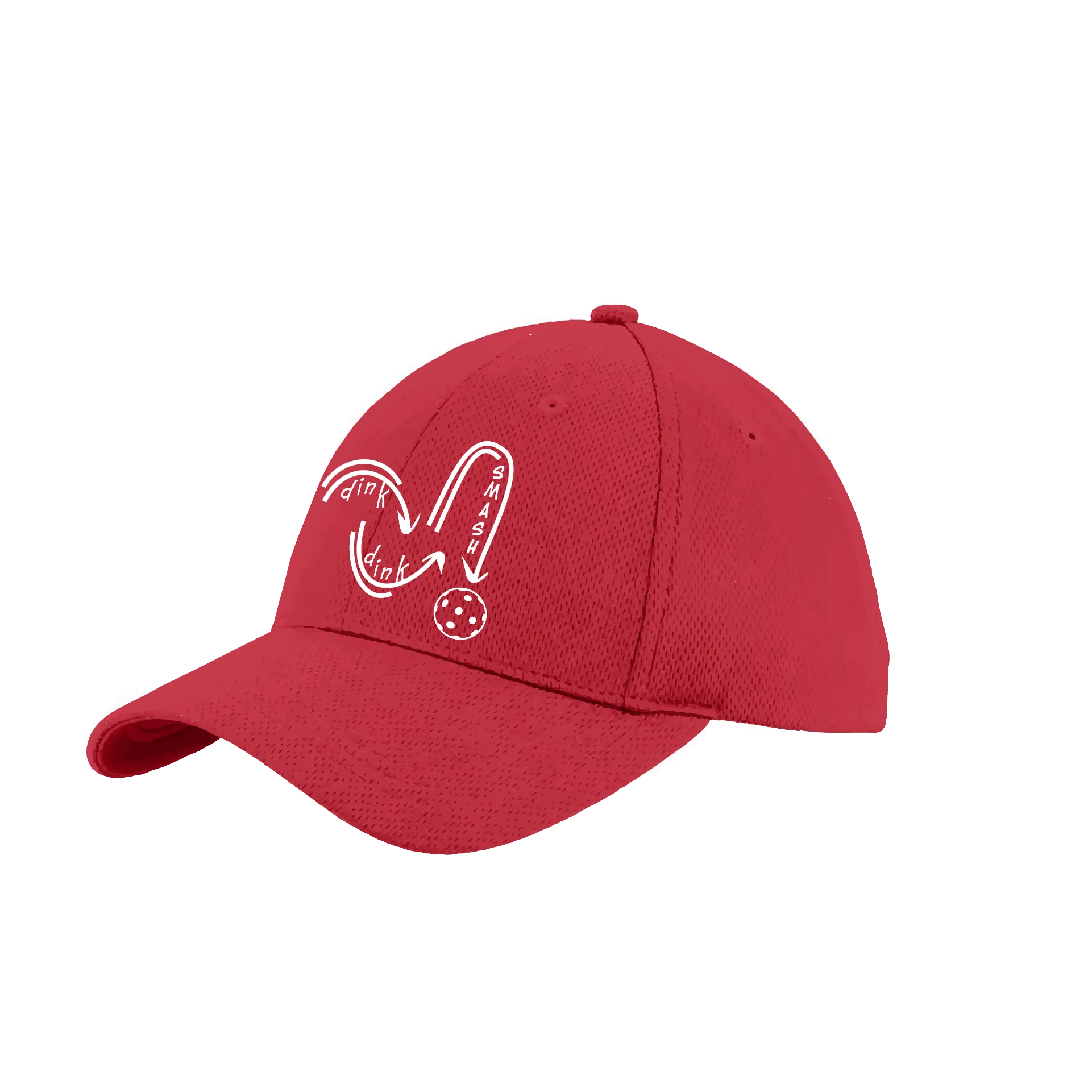 Dink Dink Smash (White) Customizable | Pickleball Hat | Moisture-Wicking 100% Polyester