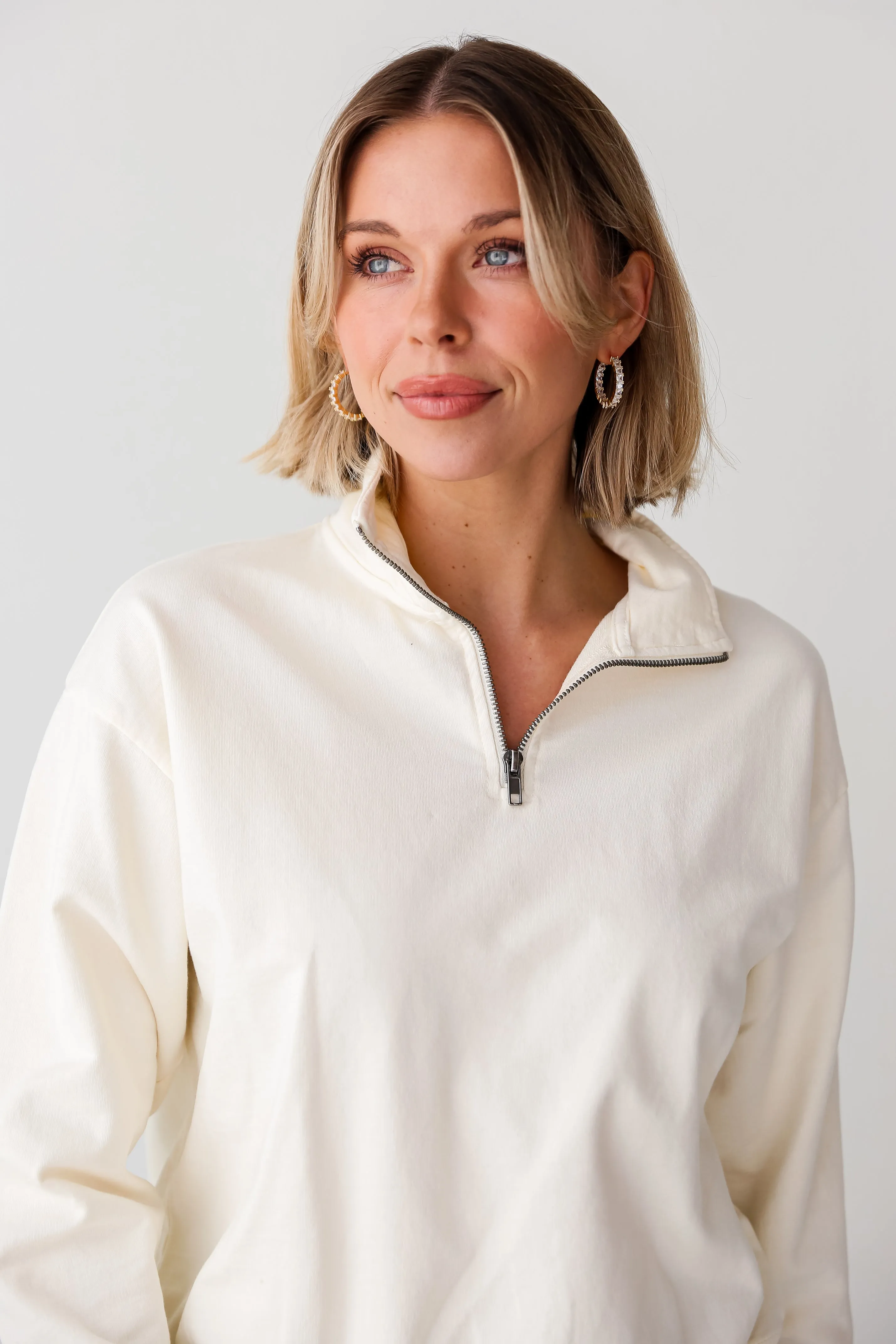 FINAL SALE - Comfy Mindset Quarter-Zip Pullover - DU DEAL