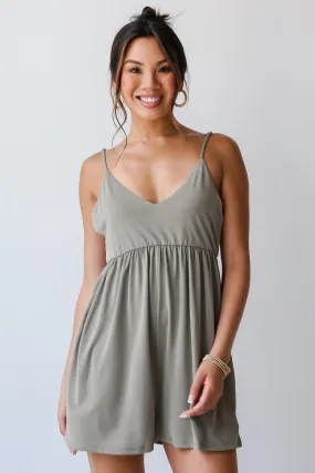 FINAL SALE - Days Like Today Light Olive Romper