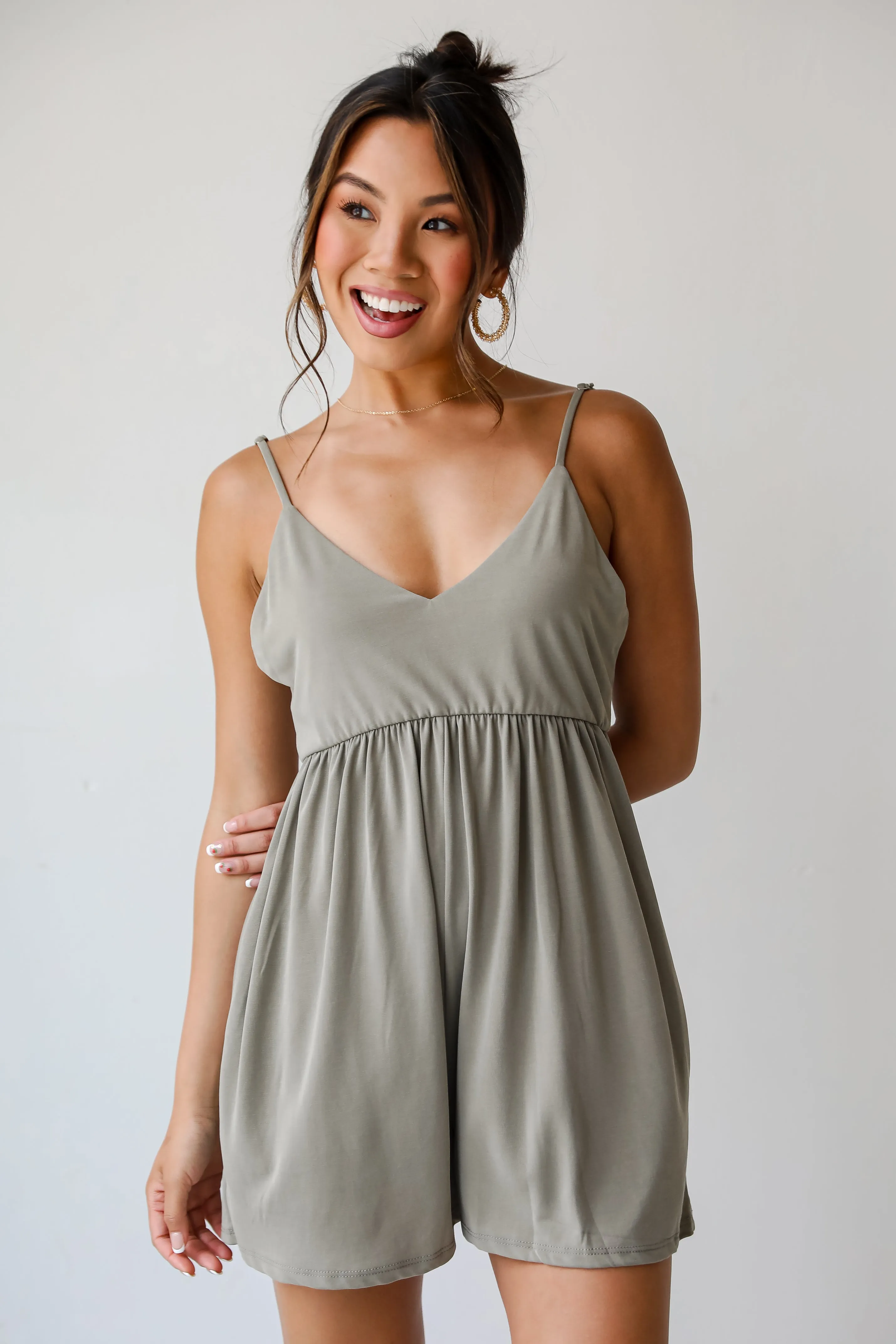 FINAL SALE - Days Like Today Light Olive Romper