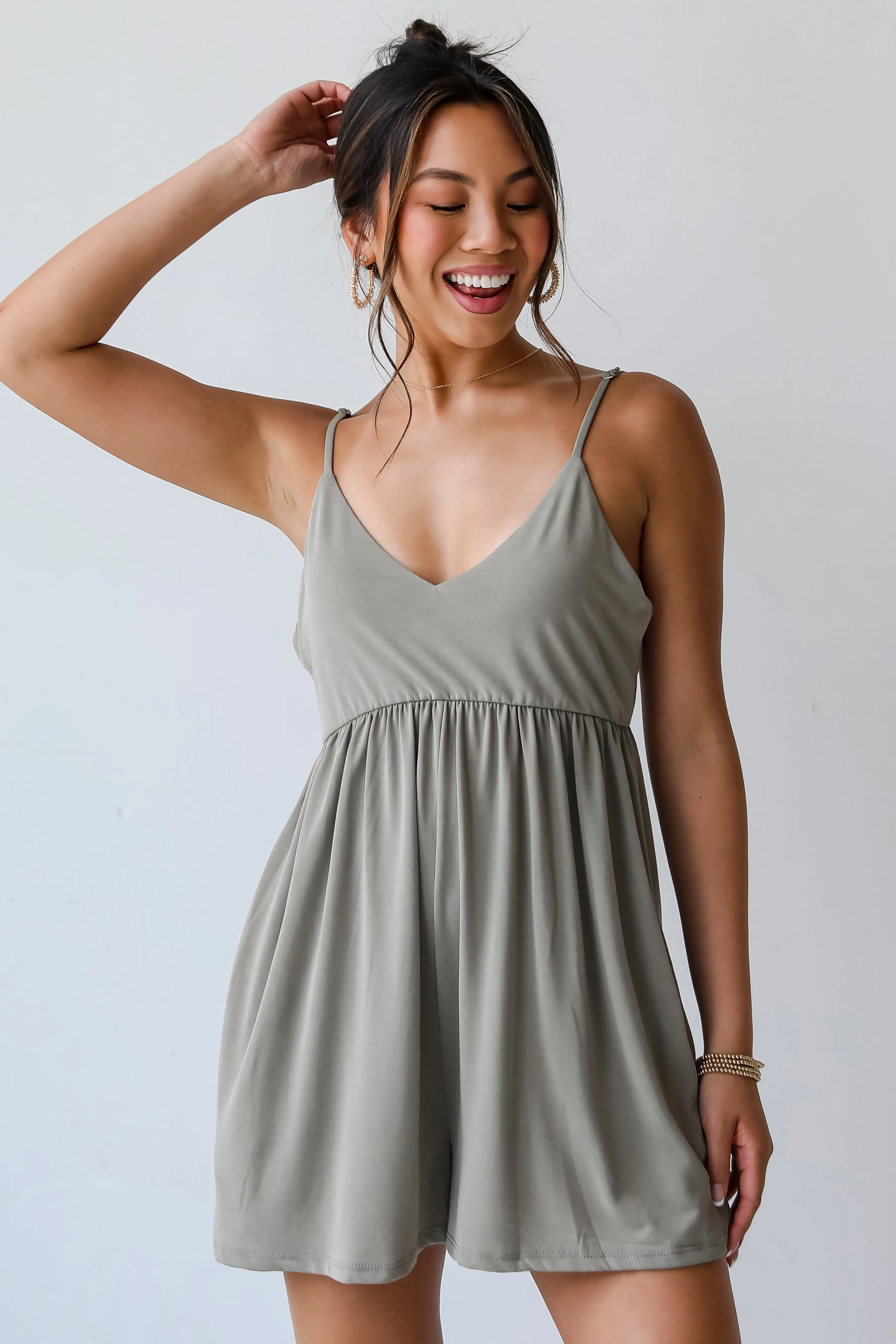 FINAL SALE - Days Like Today Light Olive Romper