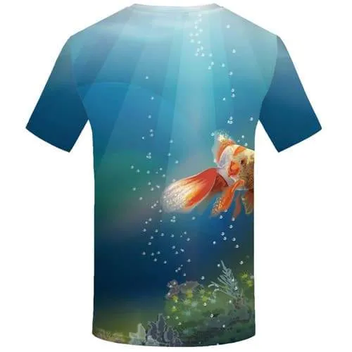 Fish T shirts Men Animal Shirt Print Fishinger Tshirts Cool Art Tshirt Anime Graffiti Tshirt Printed Short Sleeve Full Print