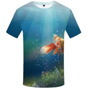 Fish T shirts Men Animal Shirt Print Fishinger Tshirts Cool Art Tshirt Anime Graffiti Tshirt Printed Short Sleeve Full Print