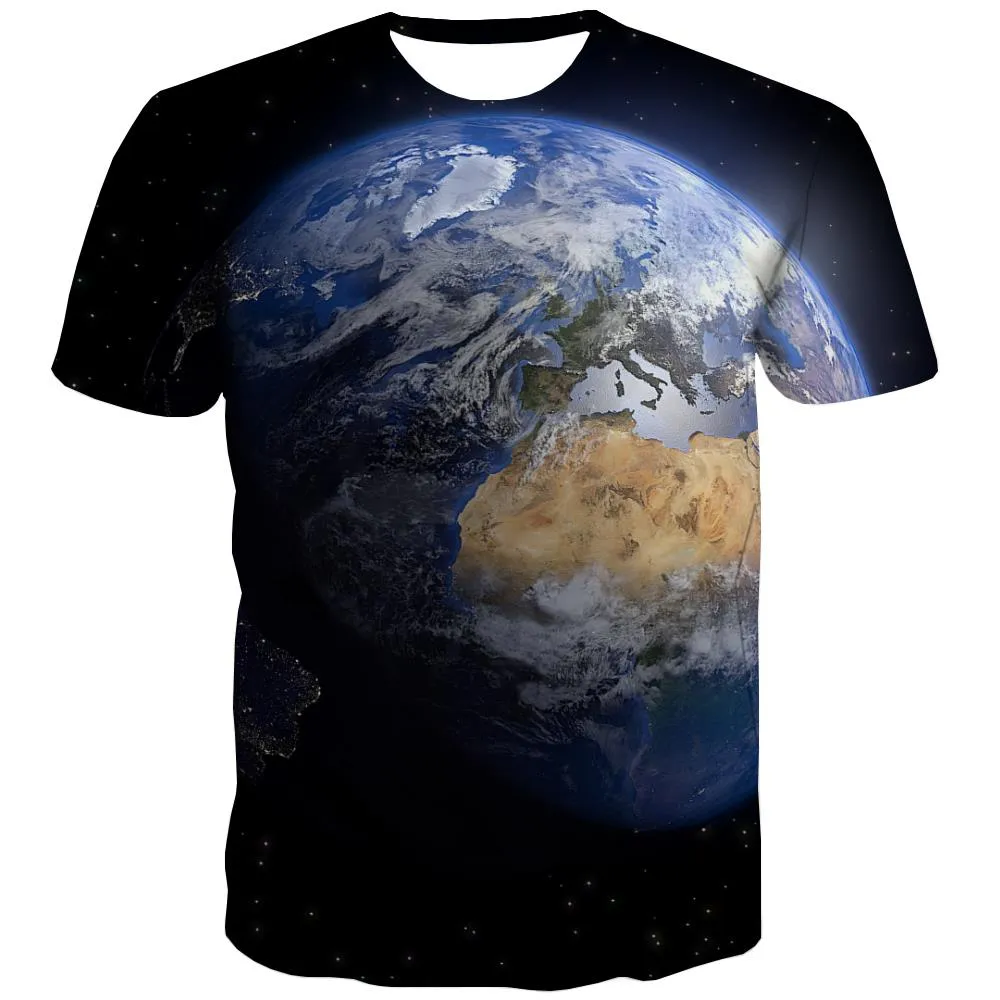 Galaxy T shirts Men Planet Tshirts Cool Starry Sky Tshirt Printed Colorful Tshirts Casual Harajuku Shirt Print