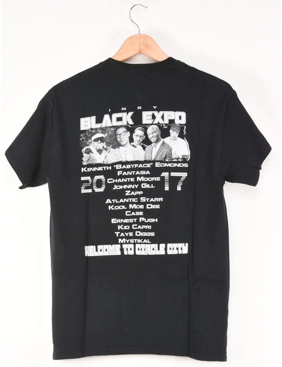 Gildan Indy Black Expo Printed T-shirt - M