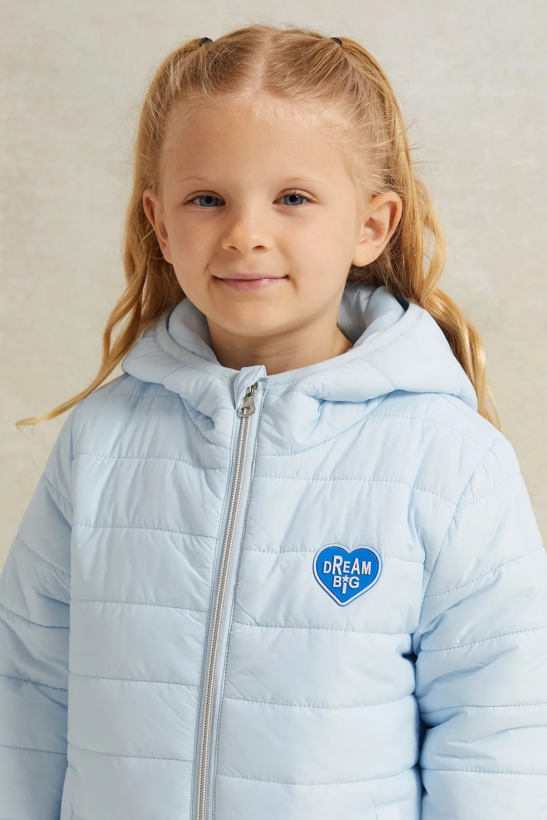 Girls Blue Hooded Jacket