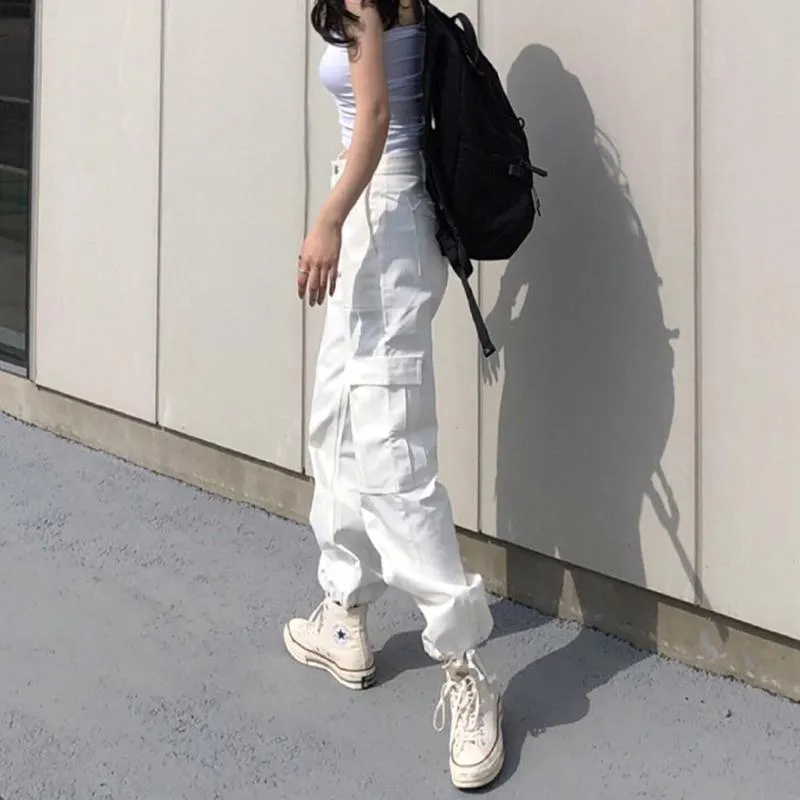 High Wasted Patchwork Cargo Pants