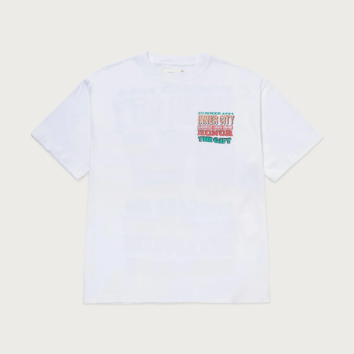 Honor The Gift B-Summer Burgers Tee- WHITE