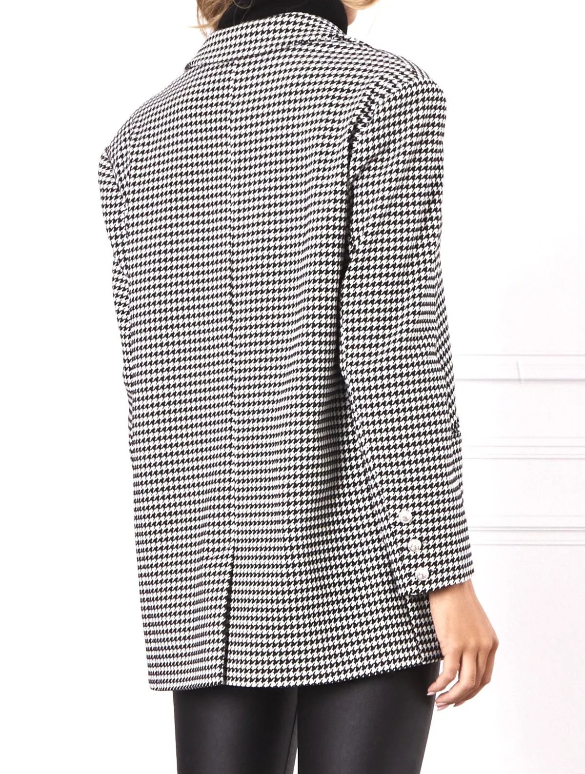 Hounstooth Blazer - Black White