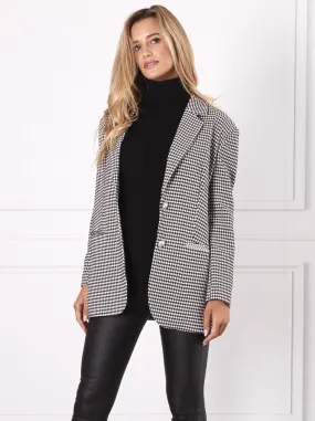 Hounstooth Blazer - Black White