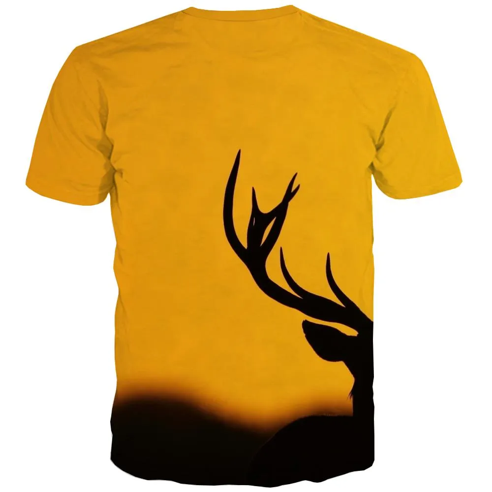 Hunting T shirts Men Jungle Tshirt Printed Deer Tshirts Casual Shooter T-shirts 3d Camouflage T-shirts Graphic