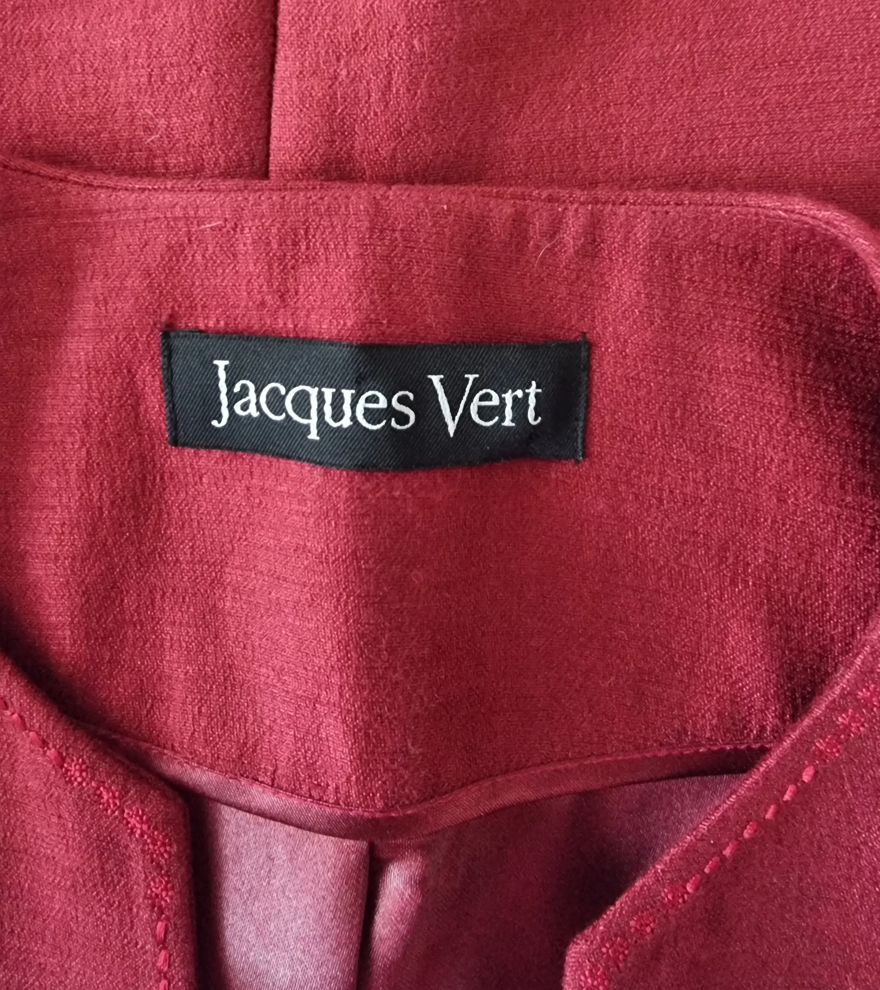 Jacques Verte Womens Red Lined Jacket UK 16 US 12 EU 44