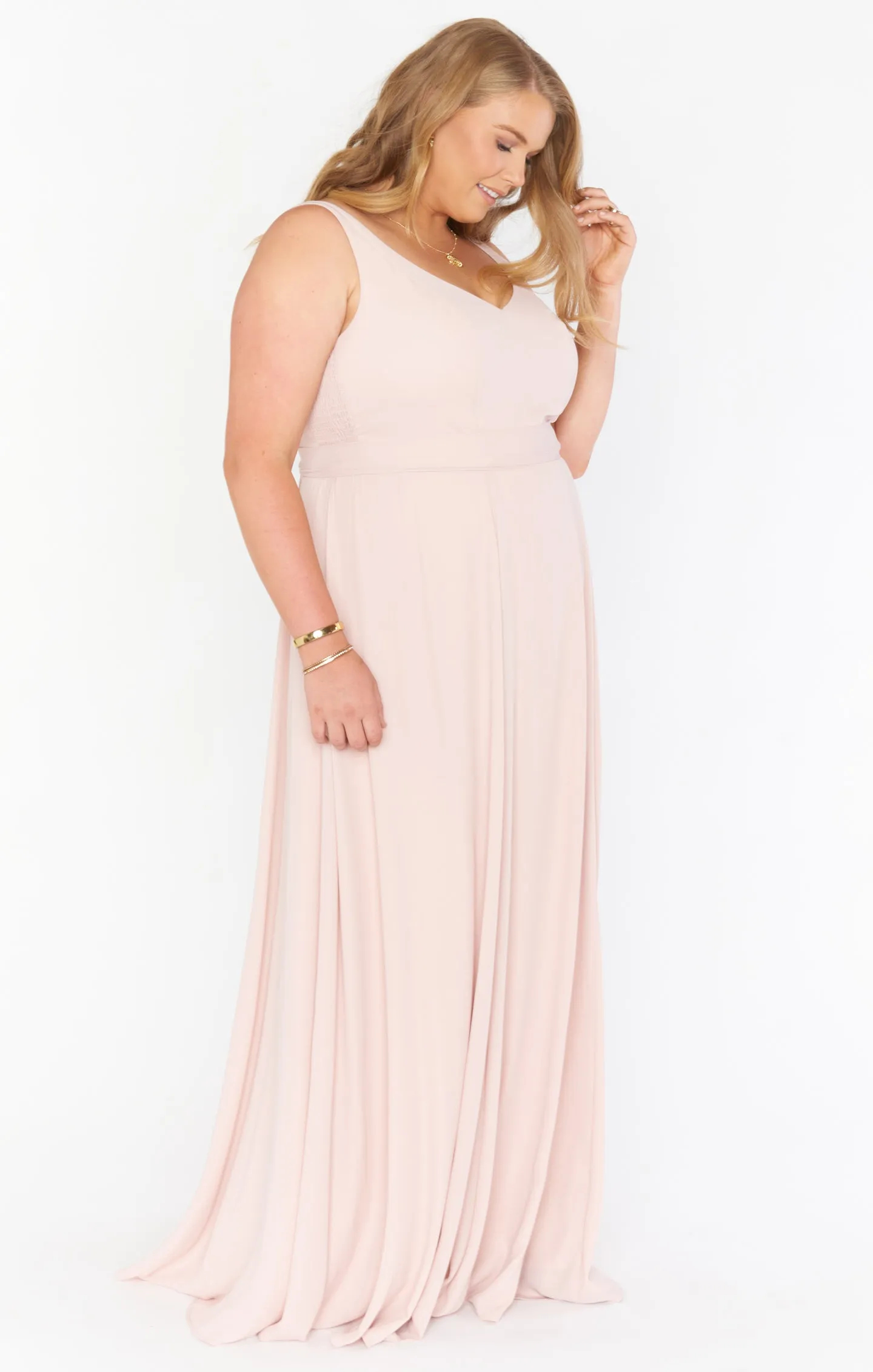 Jenn Maxi Dress ~ Dusty Blush Crisp