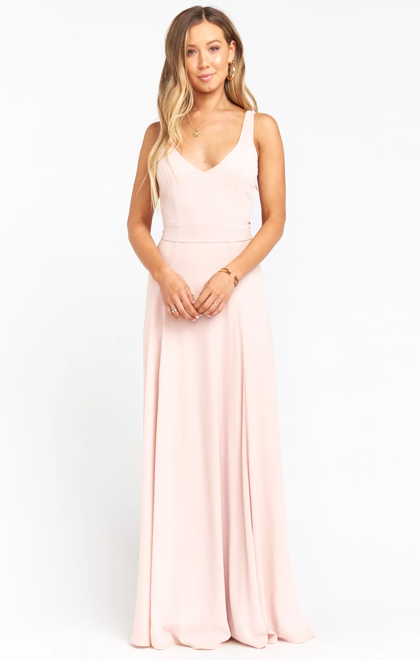 Jenn Maxi Dress ~ Dusty Blush Crisp