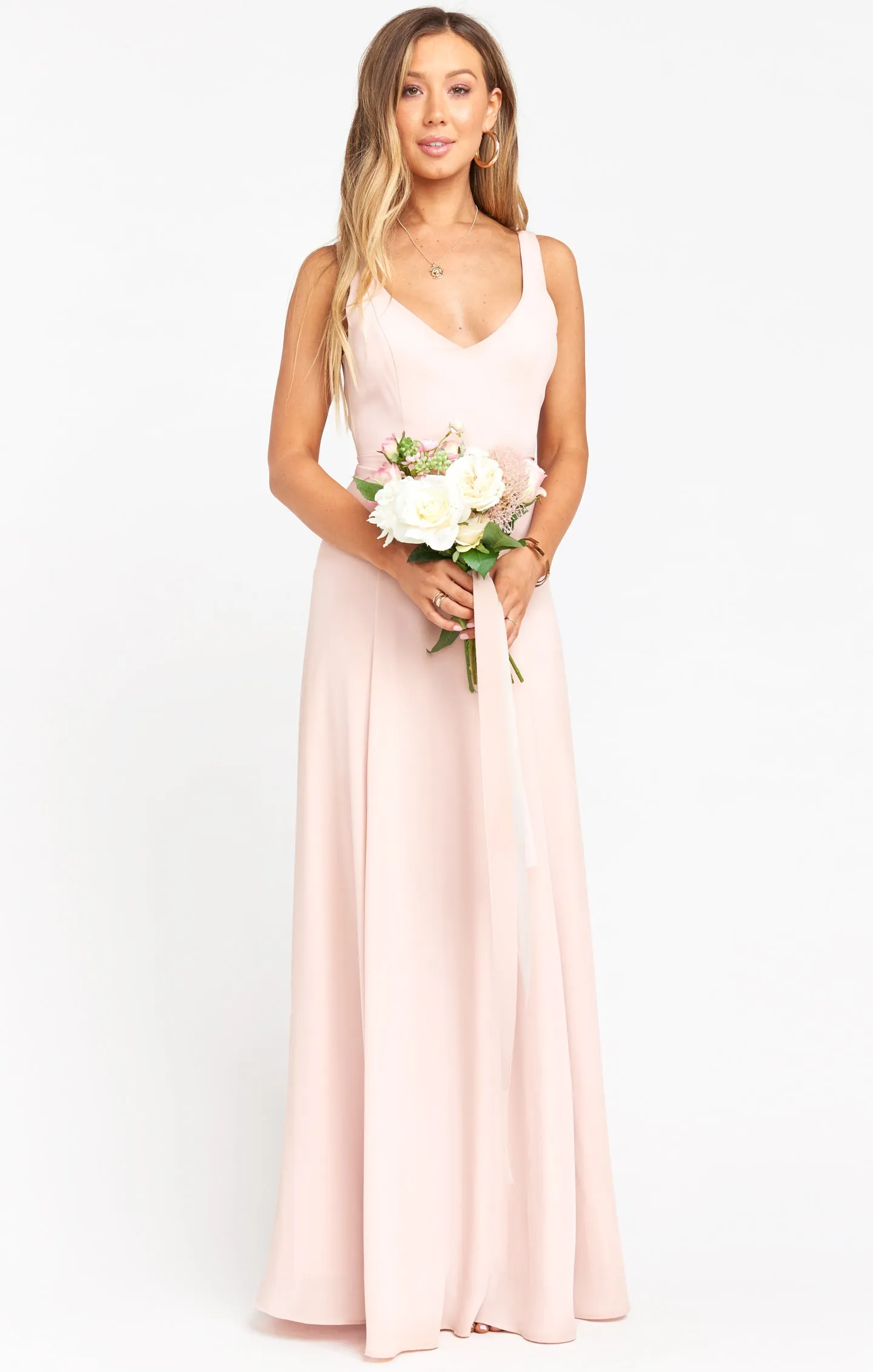 Jenn Maxi Dress ~ Dusty Blush Crisp